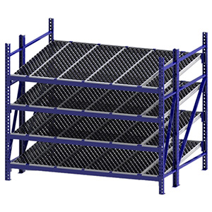 Roller Rack Starter - 8'W x 6'D x 7'H, 4 Levels with 1.6" Dia. Wheel Bed