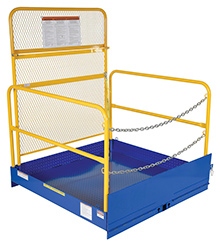 Fork Truck Mounted Loading Platform - w/Safety Rails