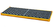 Low-Profile Flexible Spill Deck, 2-Drum - 24"L x 48"W x 2-1/2"H, Capacity: 3,000 lbs., 11 gal.