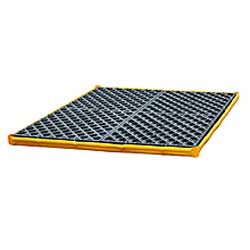 Low-Profile Flexible Spill Deck, 4-Drum - 48"L x 48"W x 2-1/2"H, Capacity: 6,000 lbs., 22 gal.