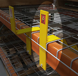 Beam-Mounted Pallet Stop - Flush Mount, for Beams up to 6"H, with Bolt-on Hardware