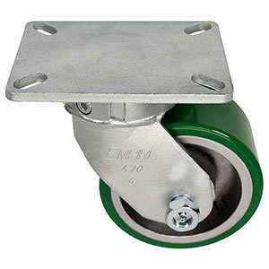 G Series Swivel Caster - 6" x 3" Urethane on Iron Wheel - 2,000 lb. Cap.