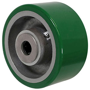 Urethane on Iron Wheel, 6" x 3", 2000 lb. cap. for 3/4" dia. axle & 3-1/2" hub length