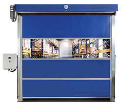High-Speed Dock Door - 18" per sec., Vinyl, 8'x8' - Face Mount
