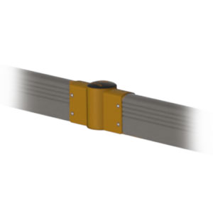 Middle Post for Floor Level Flexible Guardrail