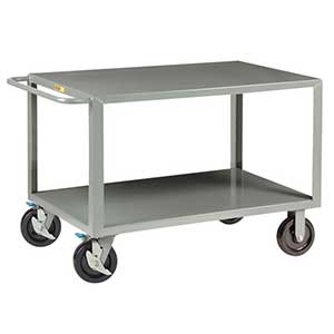 Heavy Duty Service Cart - 2 Shelves, 24"W x 36"L, 4 Swivel Casters