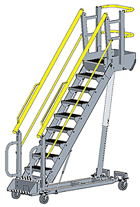 Self-Leveling Work Platform - 6 Sq.Ft., 106"H Max. Deck