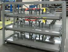 Medium-Duty Glide-Out Storage, 3 Shelf - 1,000 lb. Cap., 60" H x 60" D x 60" W, 100% Drawer Extension