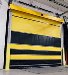 Roll Up Dock Door Safety Barrier - 10' x 10', 250-lb Capacity