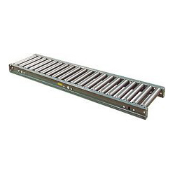 2.5" Gravity Roller Conveyor - 10' Long, 51" Between Rail Width, 3" Roller Centers