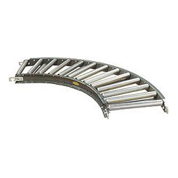 Gravity Conveyor  - Aluminum, 90 Degree Curve, 12" OAW, 1-1/2" Roller Centers