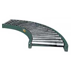 2.5" Gravity Roller Curve - 90 deg., 31" Between Rail Width