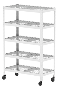Horticultural Cloning Cart - 5 levels, 48"W x 24"D x 72"H