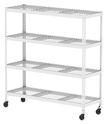 Horticultural Cloning Cart - 4 levels, 72"W x 24"D x 72"H