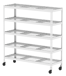 Horticultural Cloning Cart - 5 levels, 72"W x 24"D x 72"H