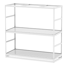 Horticultural Shelving with Corner Drain - 2 levels, 96"W x 36"D x 96"H