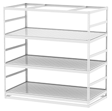 Horticultural Shelving with Corner Drain - 3 levels, 96"W x 48"D x 96"H