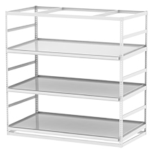 Horticultural Shelving with Trough Shelf - 3 levels, 96"W x 48"D x 96"H