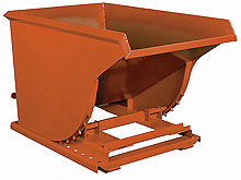 Self-Dumping Hopper: Formed Base, 3/4 Yard Volume Cap., 5,000 lb. Cap.
