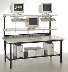 Heavy Duty Testing/LAN Workstation, 68w x 33d x 29 to 36h
