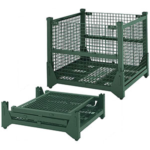 Wire Mesh Hold & Fold Container - 45" x 48" x 42"