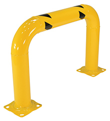 Steel Machinery Guard - Yellow - 36"W x 24"H, 4" diameter