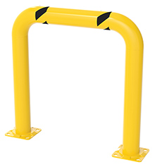 Steel Machinery Guard - Yellow - 36"W x 36"H, 4" diameter