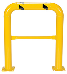 Steel Machinery Guard - Yellow - 36"W x 42"H, 4" diameter