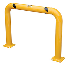 Steel Machinery Guard - Yellow - 48"W x 36"H, 4" diameter
