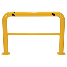 Steel Machinery Guard - Yellow - 60"W x 42"H, 4" diameter