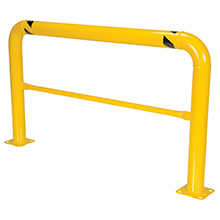 Steel Machinery Guard - Yellow - 72"W x 42"H, 4" diameter
