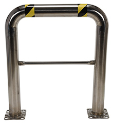 Stainless Steel Machinery Guard - 36"W x 42"H, 4" diameter