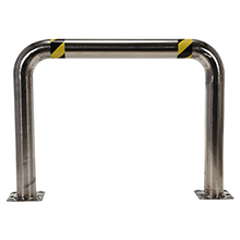 Stainless Steel Machinery Guard - 48"W x 36"H, 4" diameter