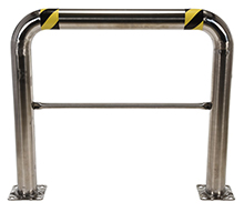Stainless Steel Machinery Guard - 48"W x 42"H, 4" diameter