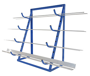 Horizontal Bar & Pipe Storage Rack - Single-sided, 48"W x 24"D x 61"H, 250 lbs. Capacity Per Arm