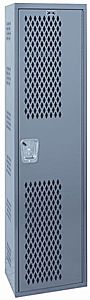 Ventilated Athletic Locker, Welded - Single Tier, 1 Wide - 12"W x 18"D x 72"H Opening