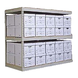 Record Storage Shelving - 42"w x 30"d x 60"h Adder w/ 3 Shelves