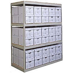 Record Storage Shelving - 42"w x 15"d x 84"h Starter w/ 4 Shelves