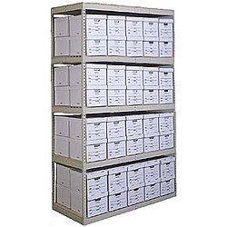 Record Storage Shelving - 69"w x 15"d x 108"h Starter w/ 5 Shelves