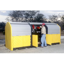 Drum Storage Compartments, Hard-top, 12-Drum w/ Drain