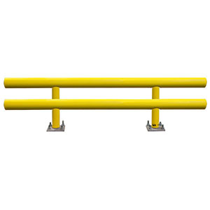 Pipe Guard Rail - Heavy Double High- 36"H x 10' L
