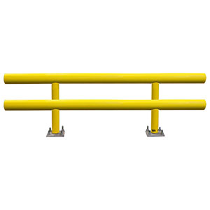 Pipe Guard Rail - Heavy Double High- 42"H x 10' L