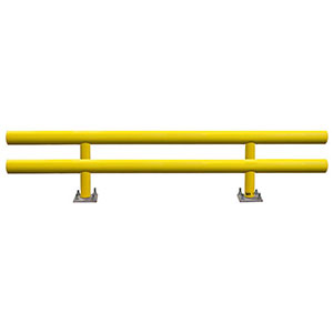 Pipe Guard Rail - Heavy Double High- 36"H x 12' L