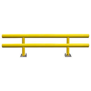 Pipe Guard Rail - Heavy Double High- 42"H x 12' L