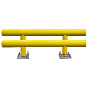Pipe Guard Rail - Heavy Double High- 27"H x 4' L