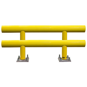 Pipe Guard Rail - Heavy Double High- 36"H x 4' L