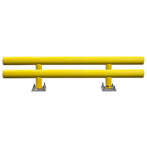 Pipe Guard Rail - Heavy Double High- 27"H x 8' L