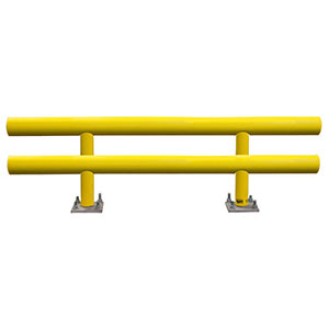 Pipe Guard Rail - Heavy Double High- 36"H x 8' L