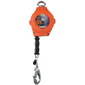Self Retracting Fall Protection Lanyard, 30' Cable, 420 lb. Capacity, ANSI Class A & B