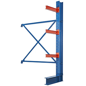 I-Beam Cantilever Rack - 144"H x 72"W, Single Sided Adder, 3 Arms